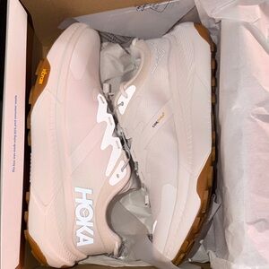 Hoka Pale  Tan  and Gum Trail Sneakers